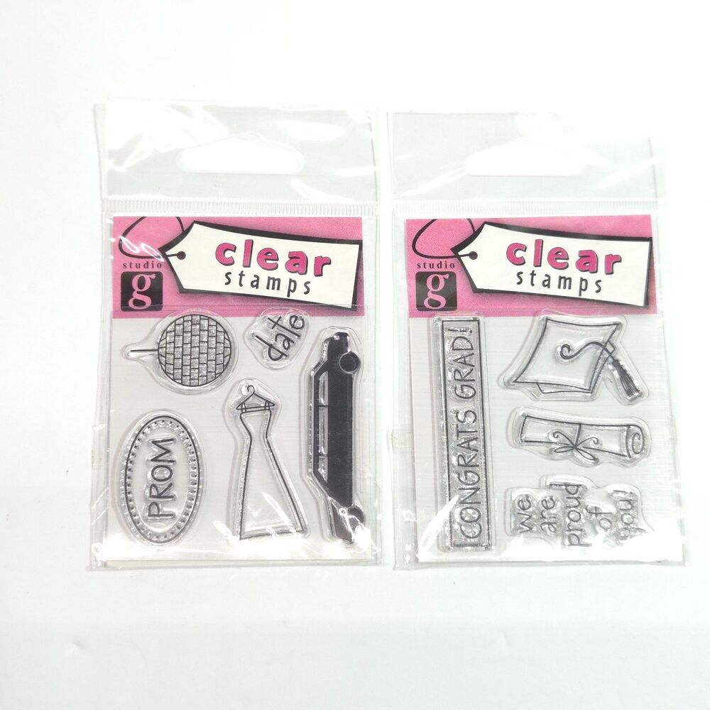Studio G Clear Stamps Prom Graduation Scrapbooking Stamps New VS4911 Series 14